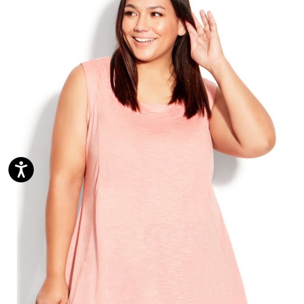 Avenue Fit N Flare Tank - Rose sz 20